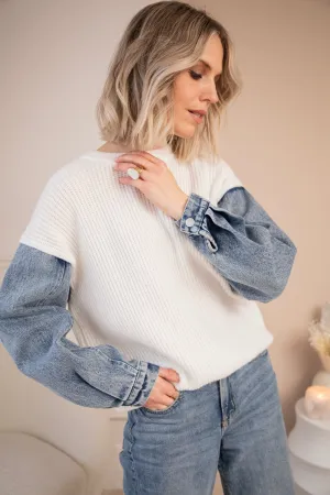 Soft Jean Beige/Blue - Trui