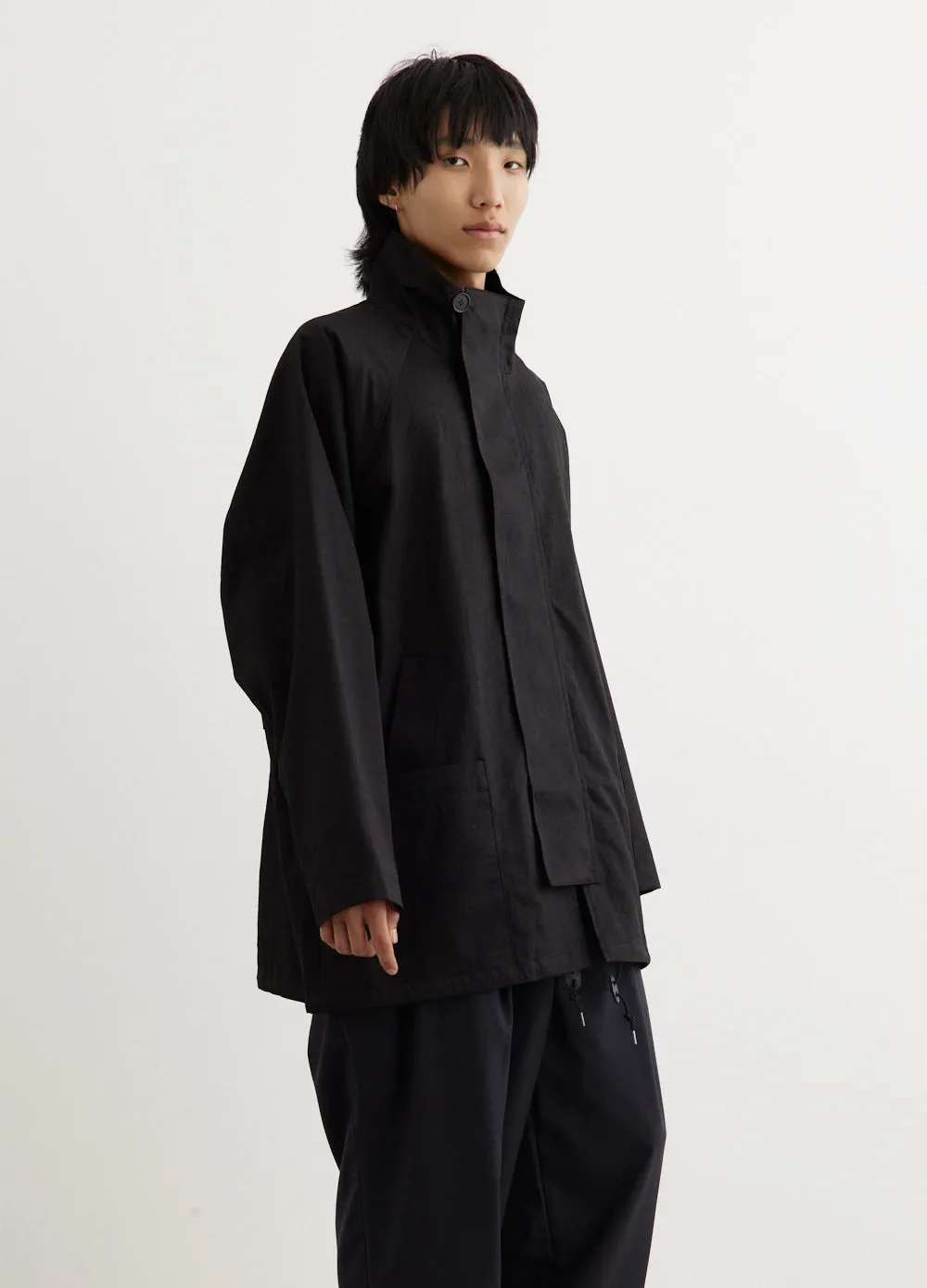 Stand Collar Half Coat