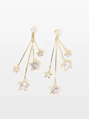 Star Diamante Cascade Earrings