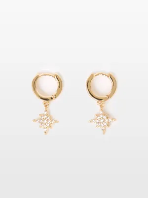 Star Huggie Hoop Earrings