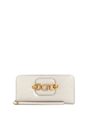 Stone White Hensely G Croc Large Wallet