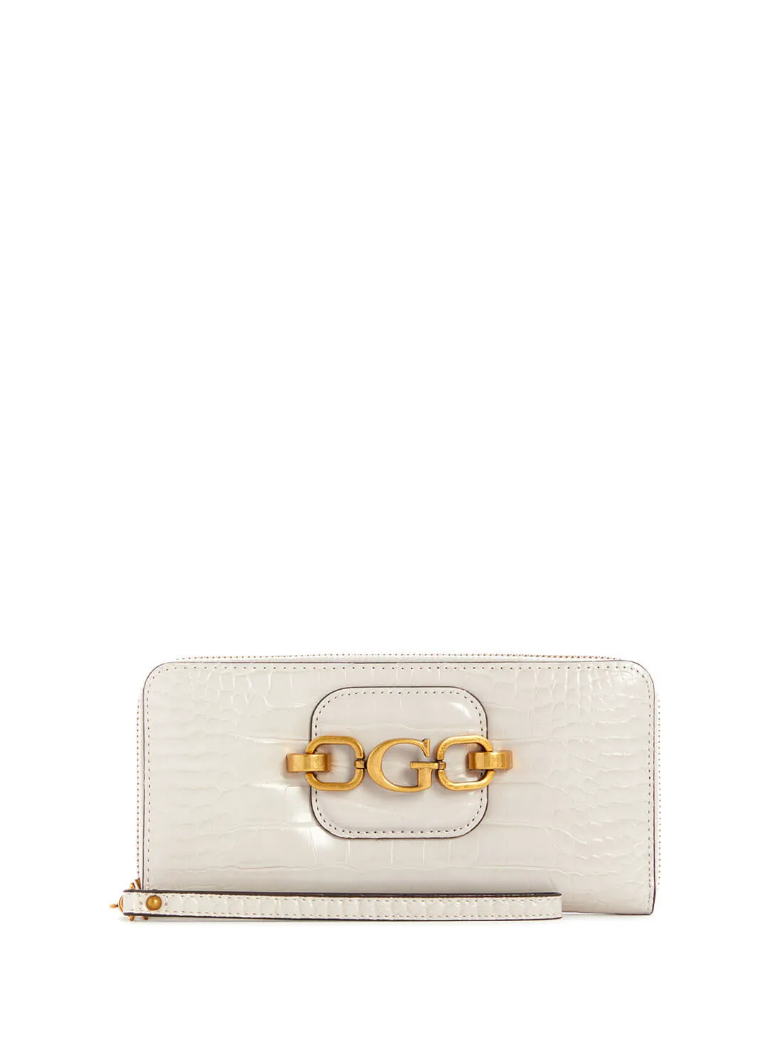 Stone White Hensely G Croc Large Wallet