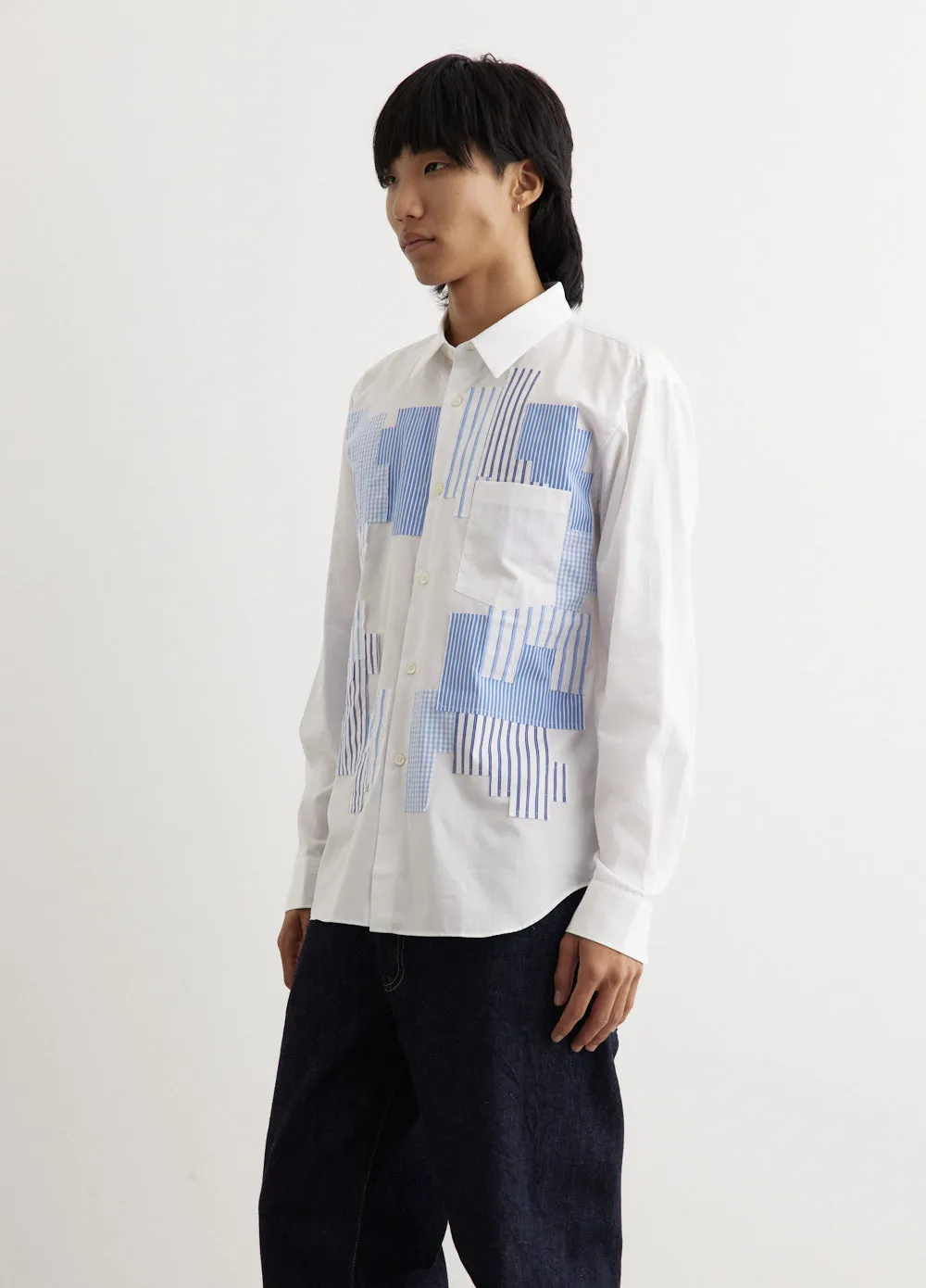 Stripe and Gingham Patch Shirt