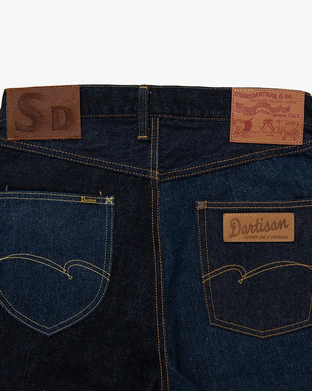 Studio D'Artisan D1902 'Trinity Denim' Regular Straight 15oz Selvedge Mens Jeans - Onewash