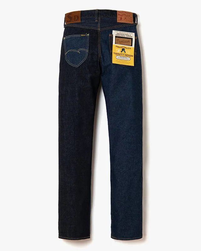Studio D'Artisan D1902 'Trinity Denim' Regular Straight 15oz Selvedge Mens Jeans - Onewash