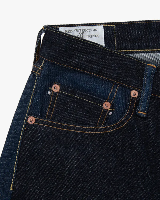 Studio D'Artisan D1902 'Trinity Denim' Regular Straight 15oz Selvedge Mens Jeans - Onewash