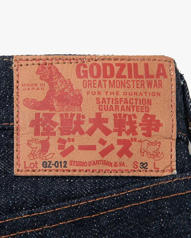 Studio D'Artisan GZ-012 'Godzilla Great Monster War' 18oz Selvedge Regular Straight Mens Jeans - Onewash