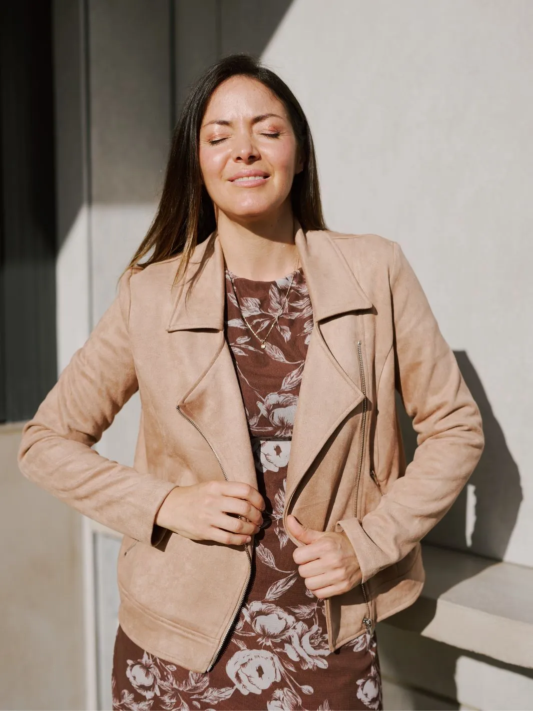 SUEDETTE ZIP JACKET