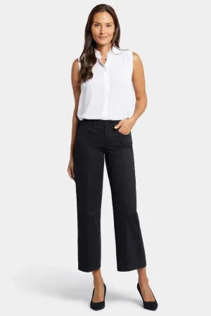 Teresa Wide Leg Ankle Jeans - Black