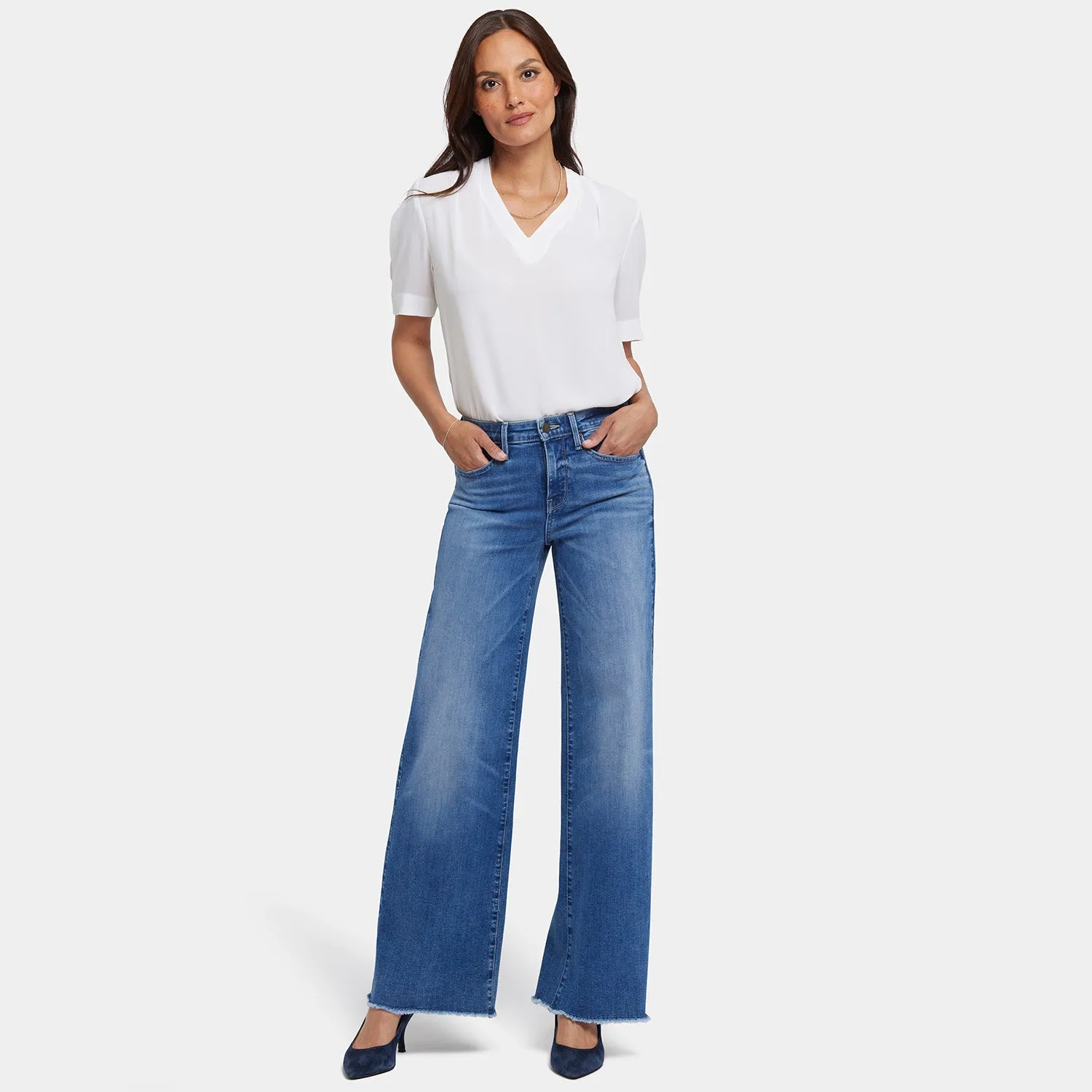 Teresa Wide Leg Jeans - Picasso Lake