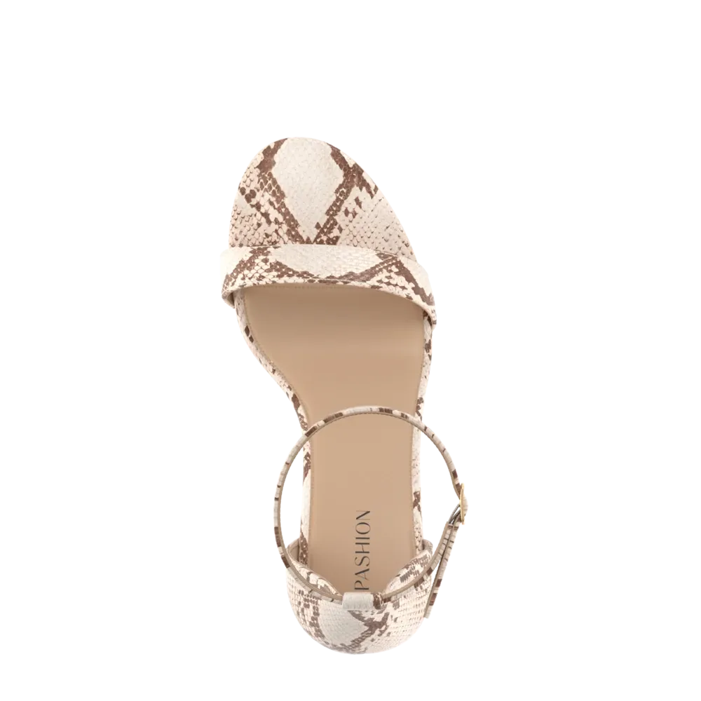 The Pashionista - Ivory Snakeskin 3 Stiletto - FINAL SALE