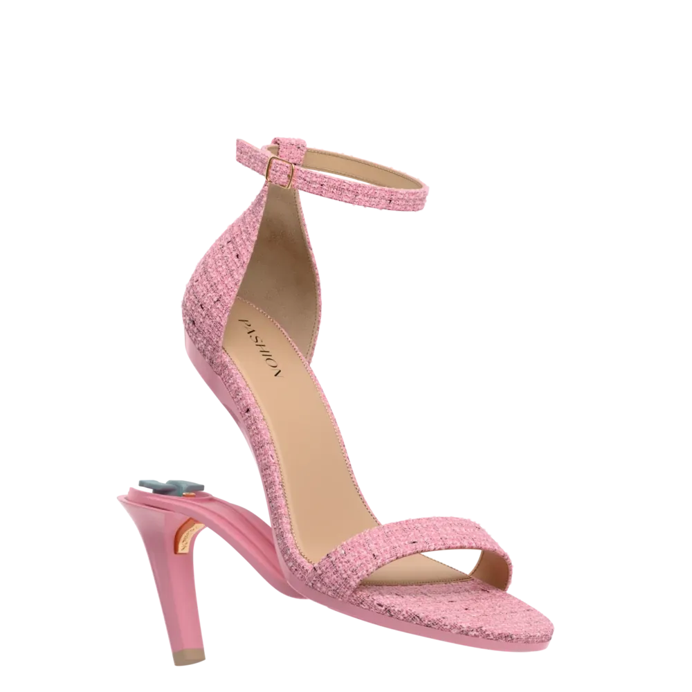 The Pashionista - Pink Tweed 4 Stiletto