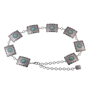 Turquoise Square Plate Concho