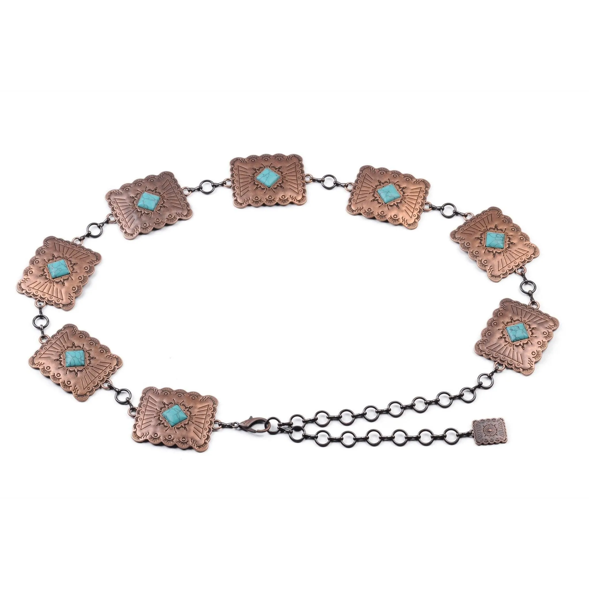 Turquoise Square Plate Concho