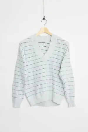 V-neck knitted sweater (M)