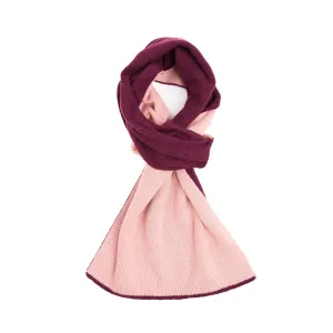 VIOLET AND PINK TWO-TONE SOLID CASHMERE NECK WARMER