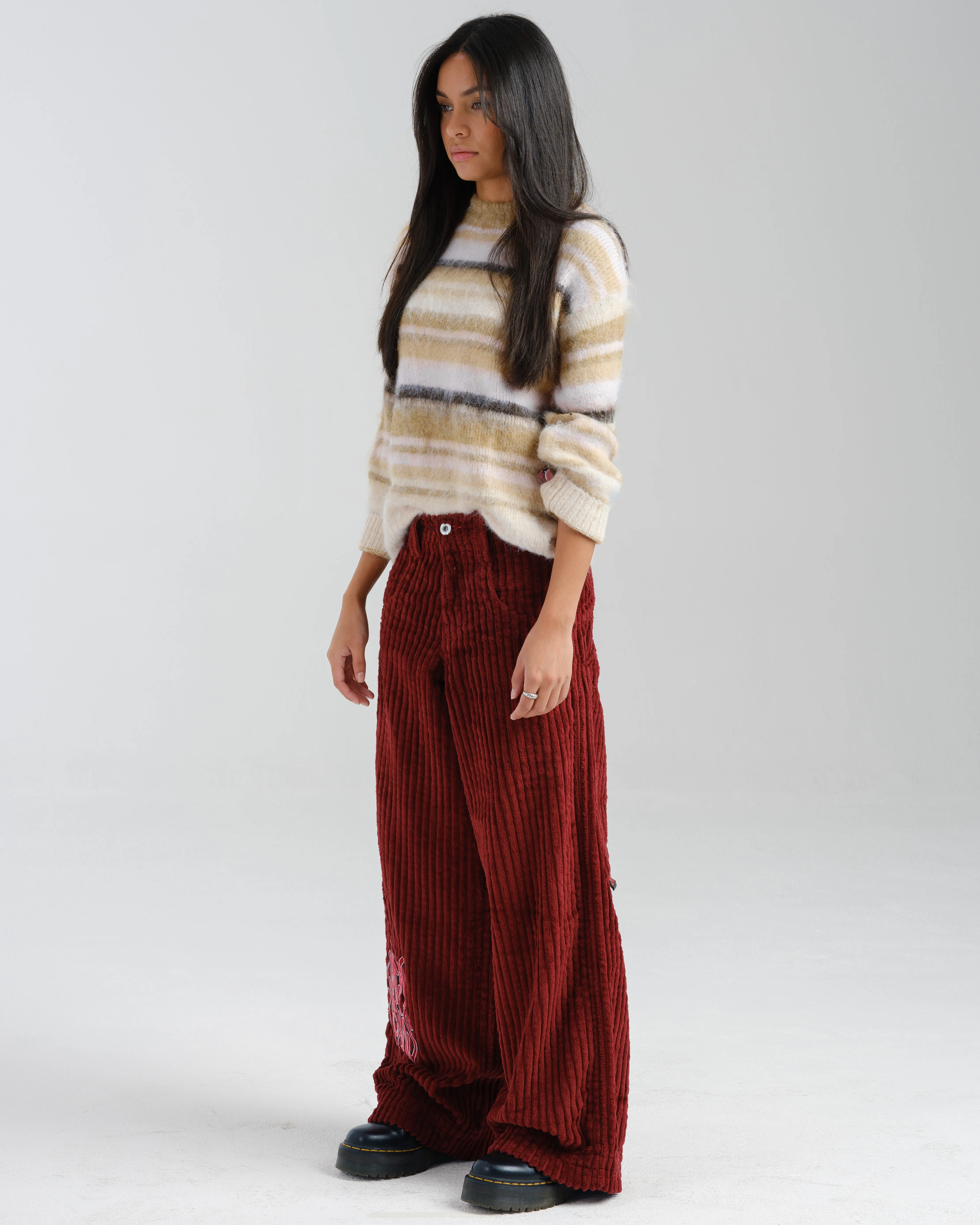 W Rollin. 26. 2 Wale Corduroy. Burgundy.