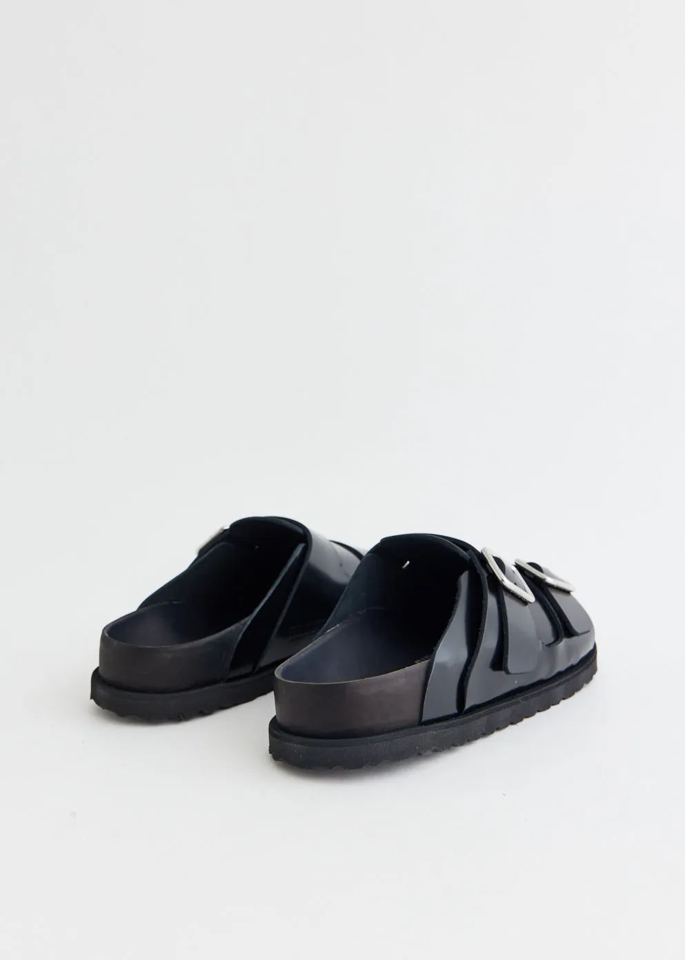 West Shiny Leather Regular Mules