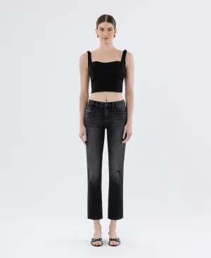 Wholeheartedly - Mid Rise Ankle Slim Straight Jeans