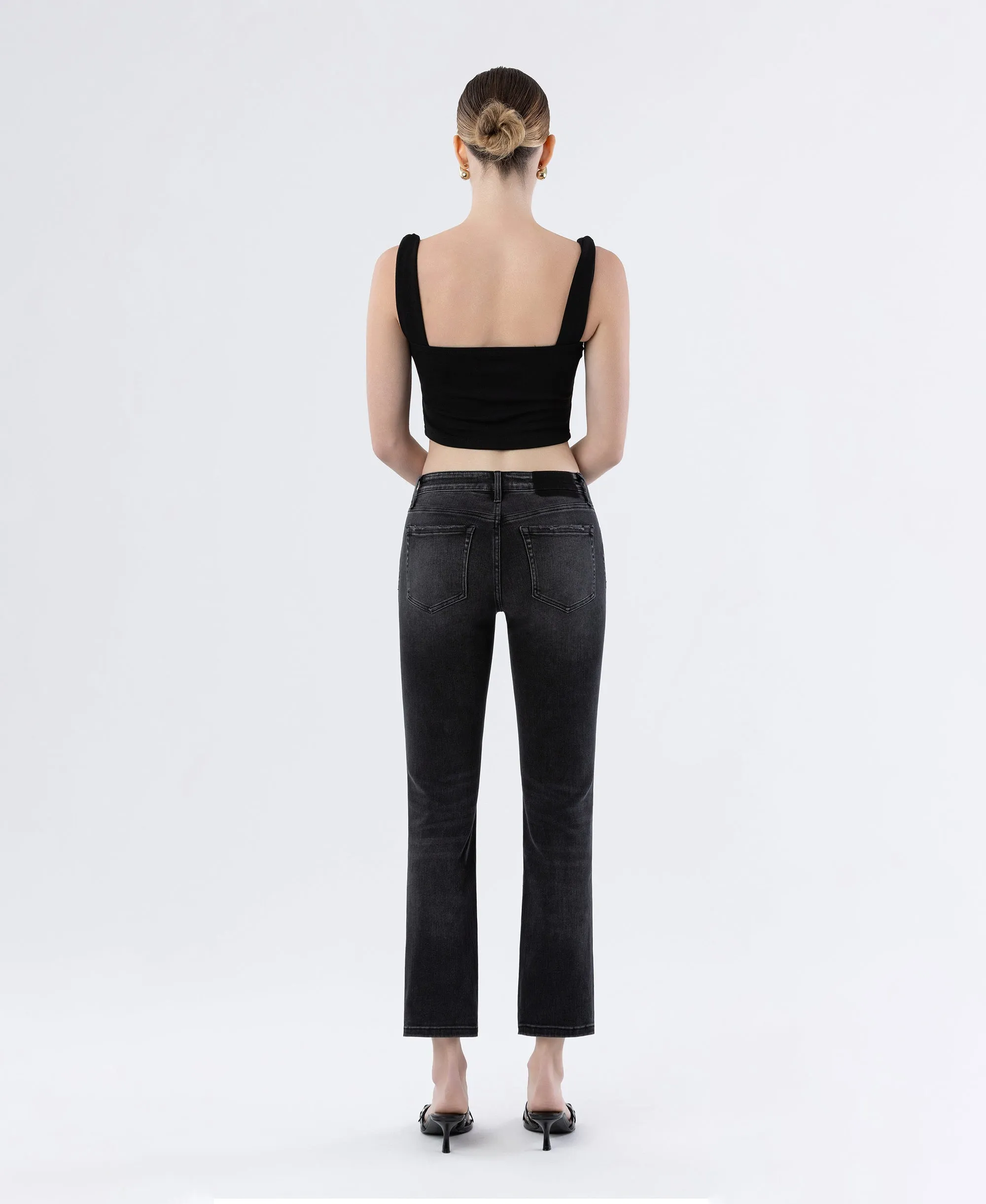 Wholeheartedly - Mid Rise Ankle Slim Straight Jeans