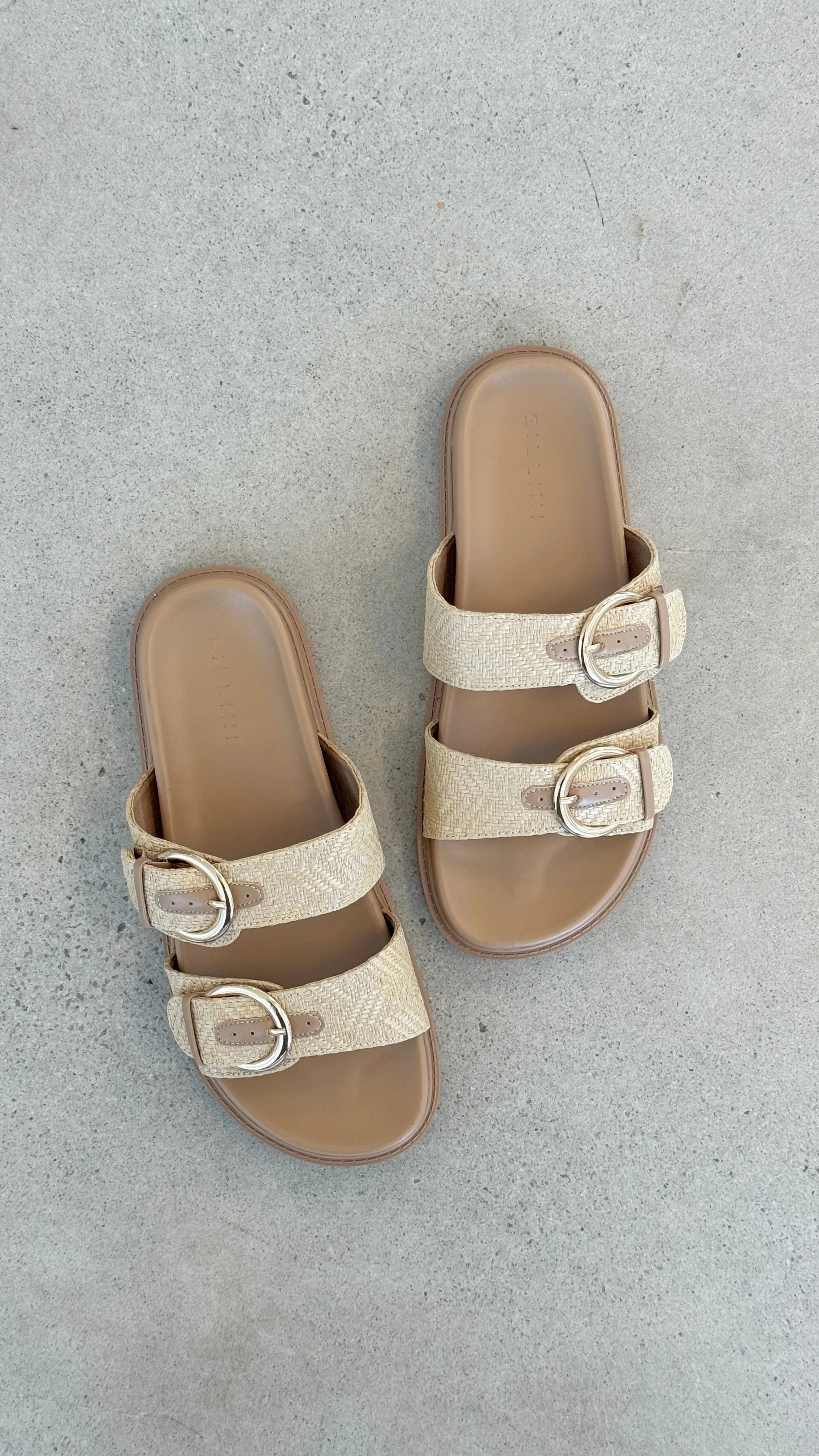 Wilmer Slides - Natural Raffia