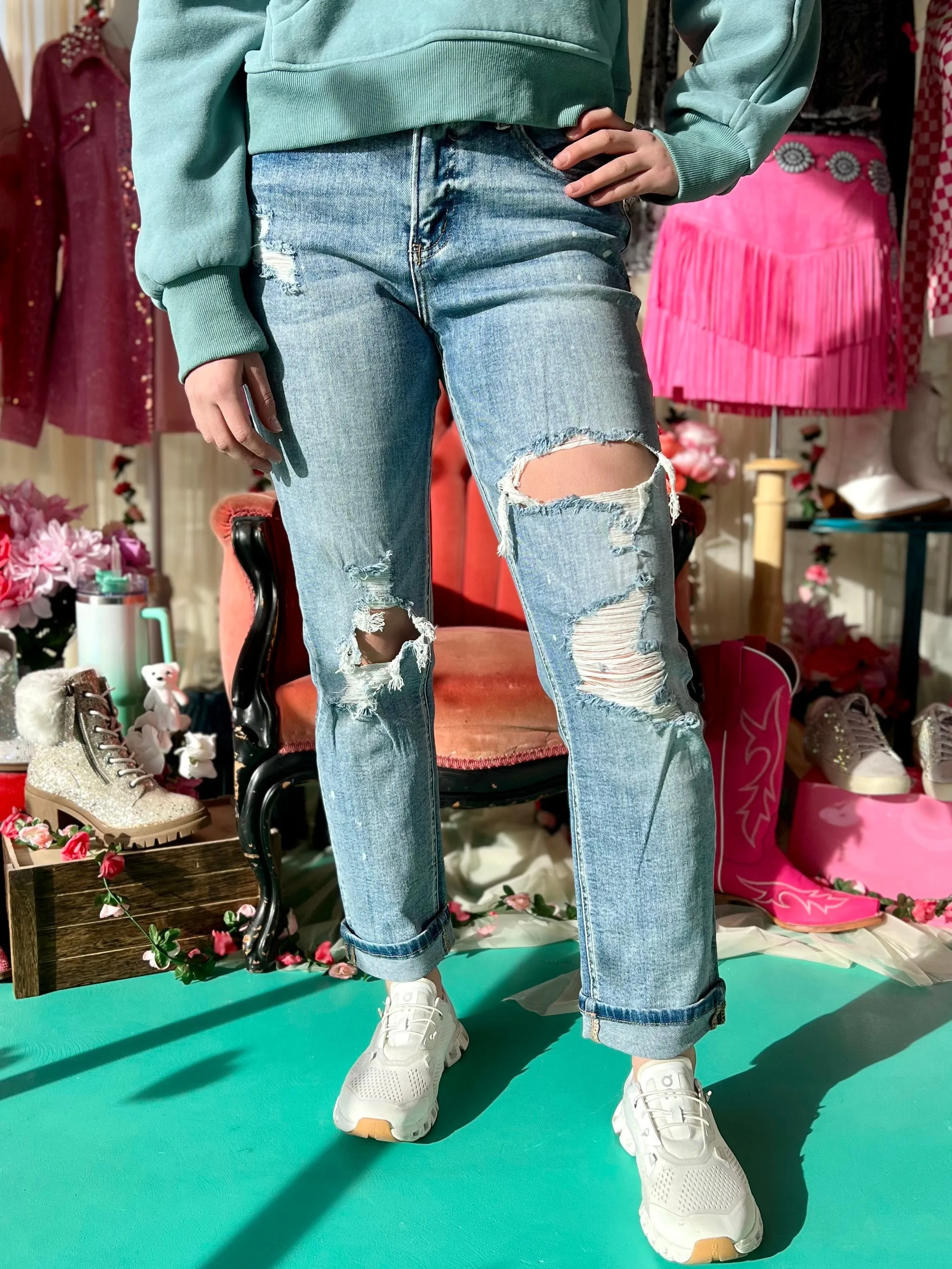 With a Splatter Jeans*
