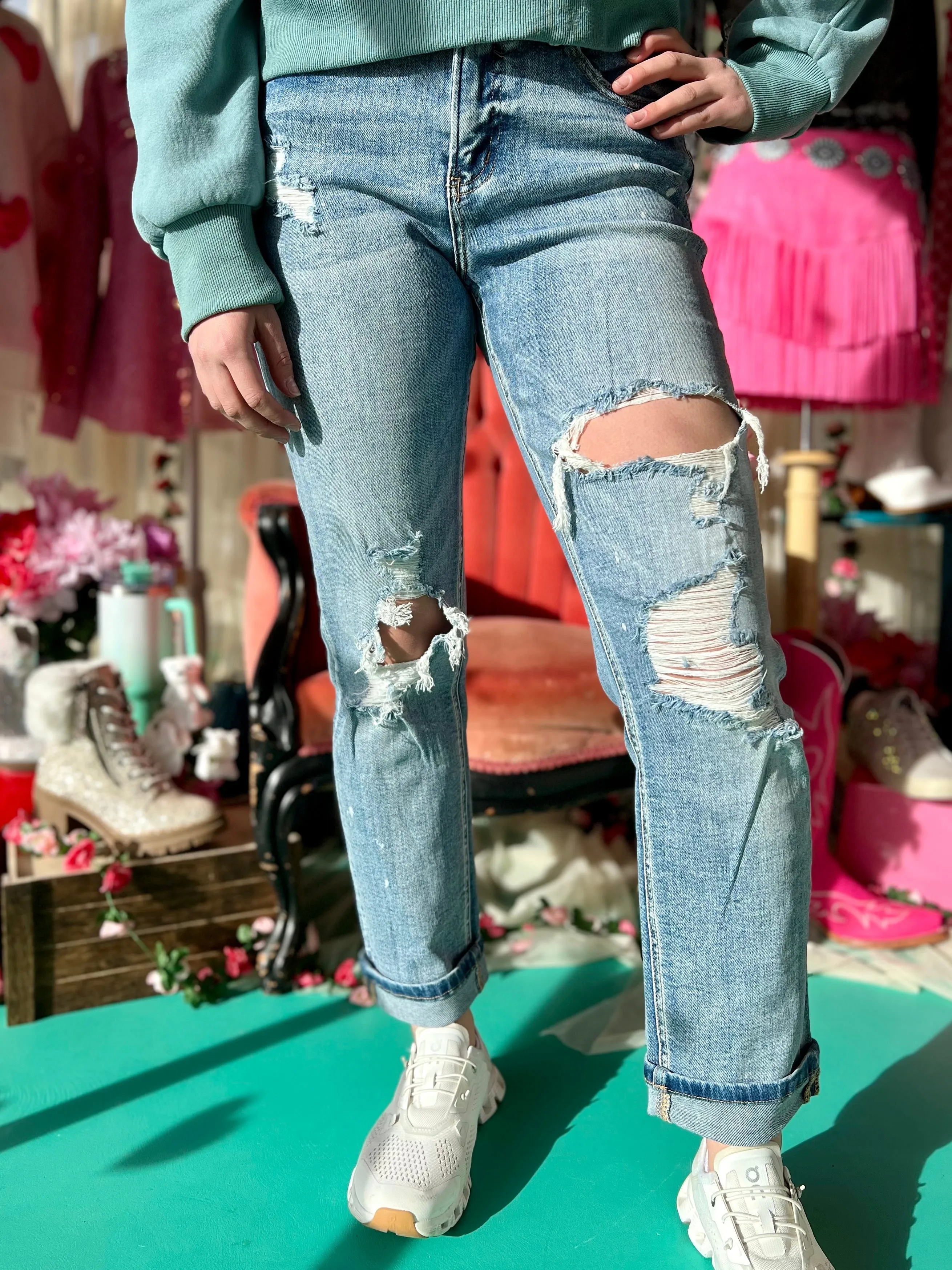 With a Splatter Jeans*