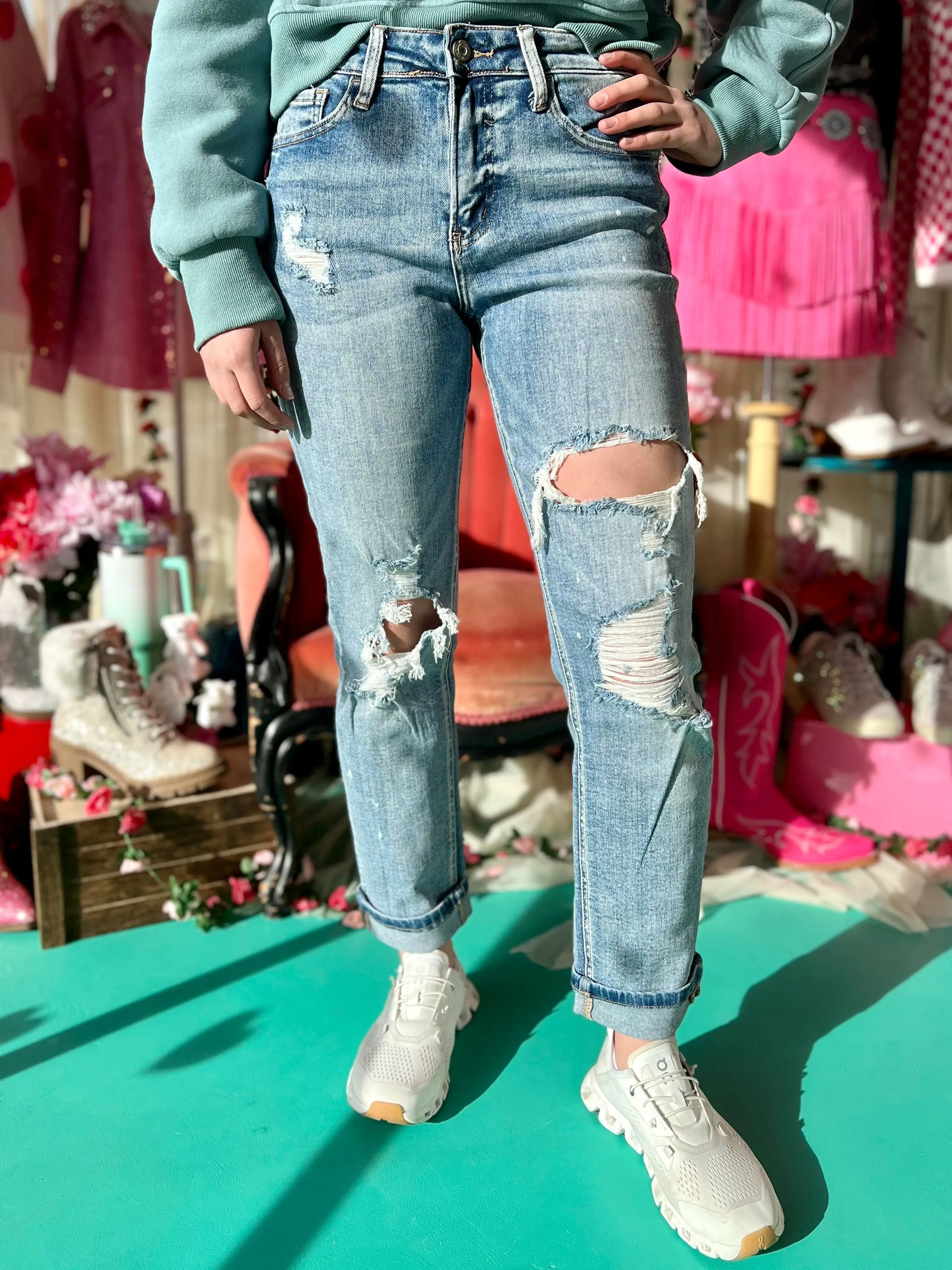 With a Splatter Jeans*
