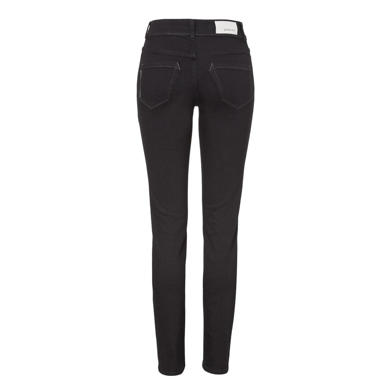 Womens High Rise Slim Jeans - Black One Wash