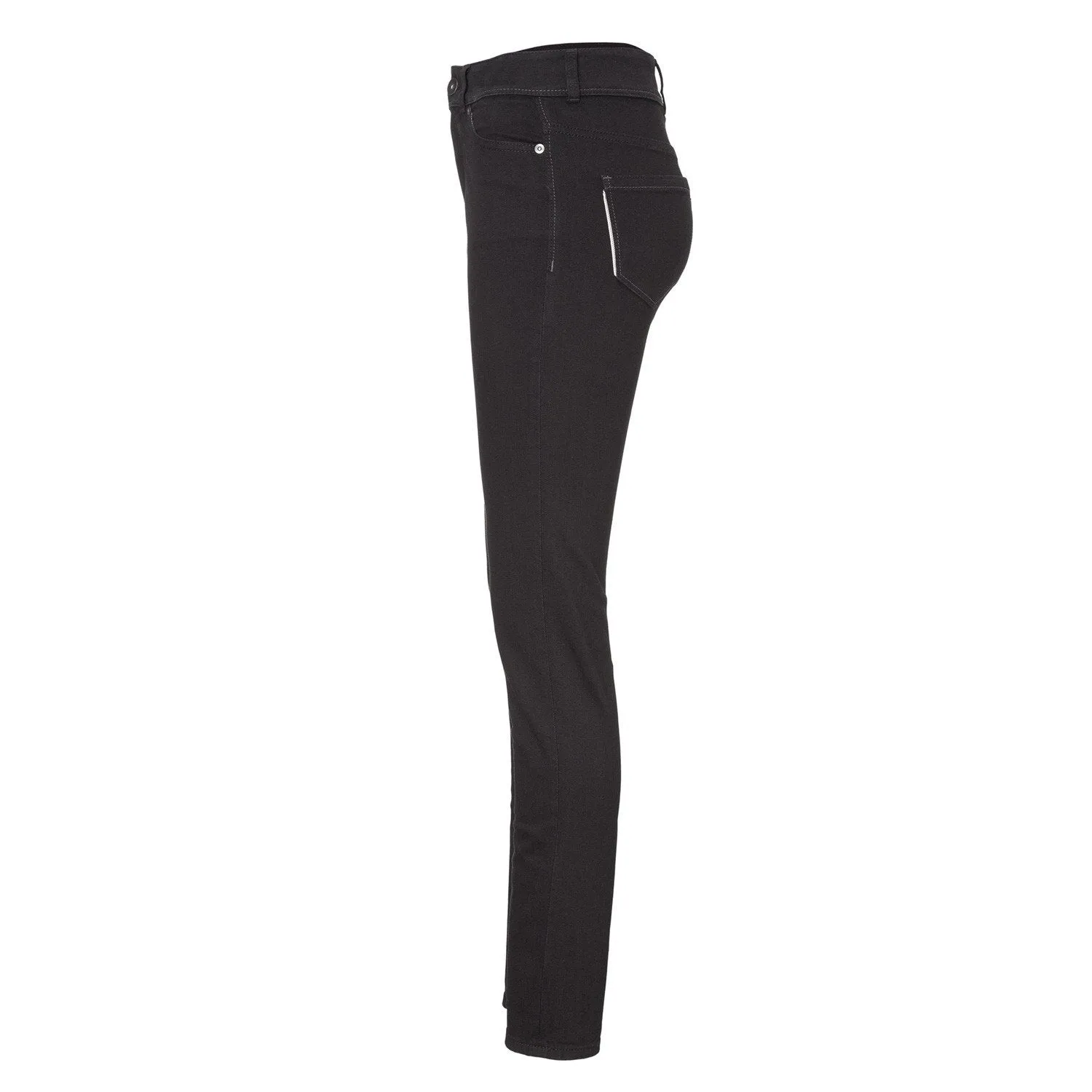 Womens High Rise Slim Jeans - Black One Wash