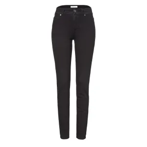Womens High Rise Slim Jeans - Black One Wash