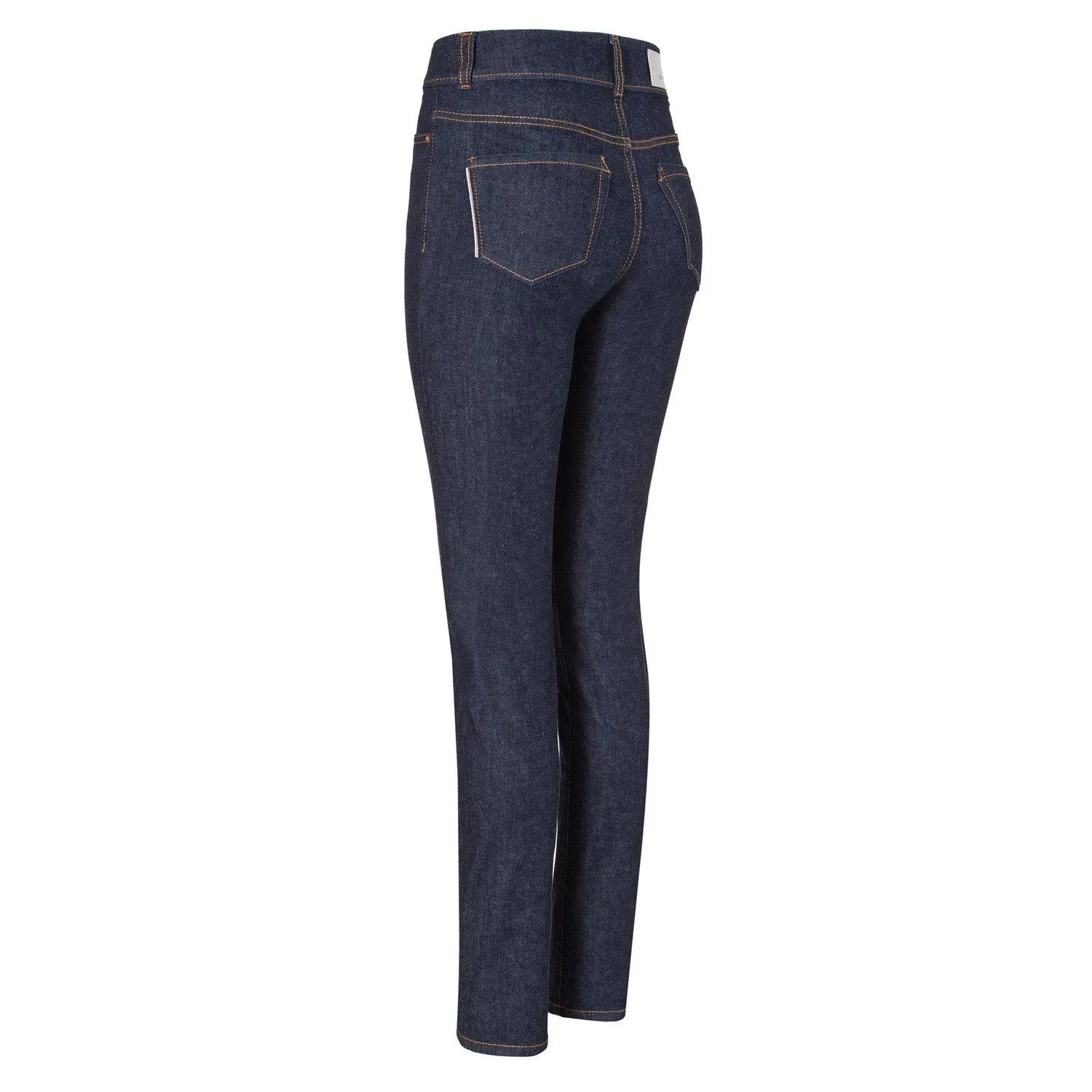 Womens High Rise Slim Jeans - Raw One Wash