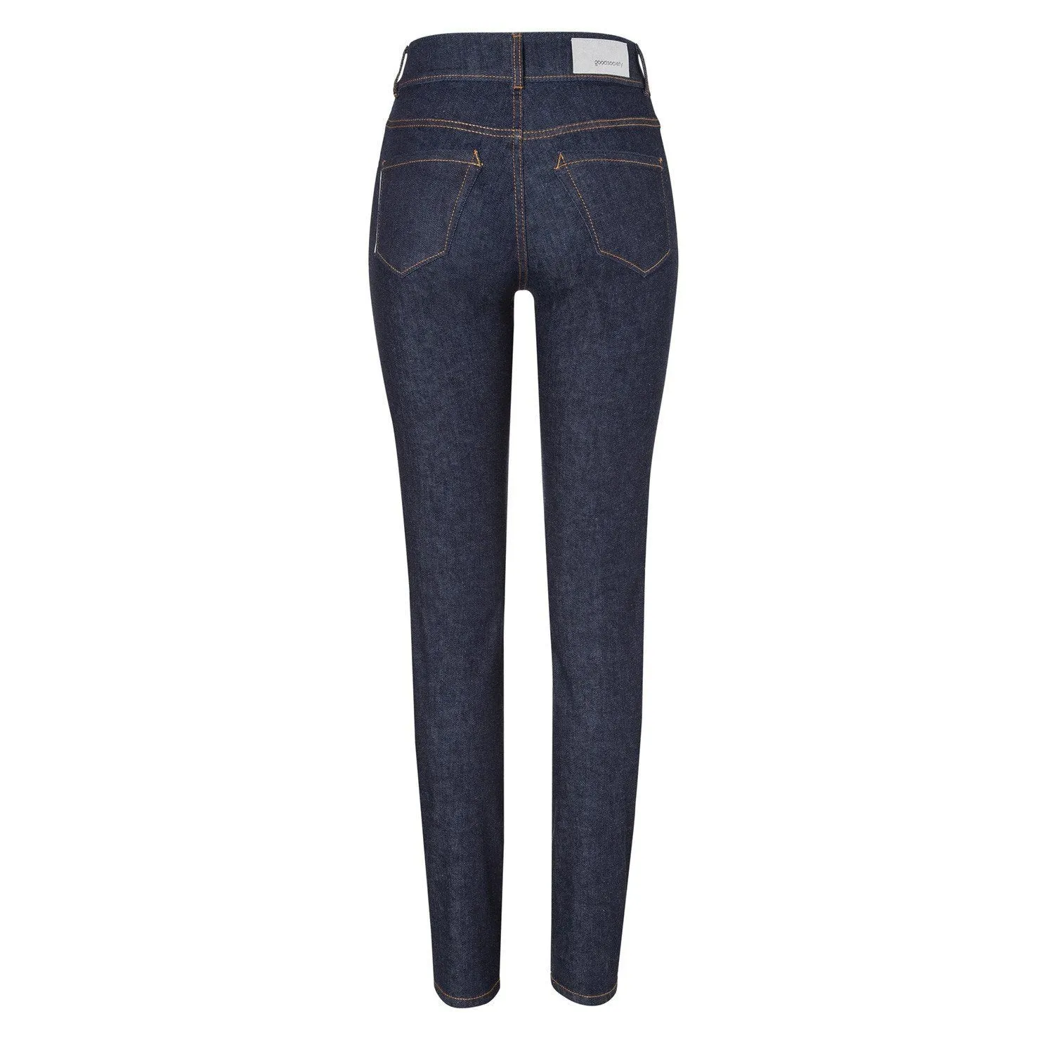 Womens High Rise Slim Jeans - Raw One Wash