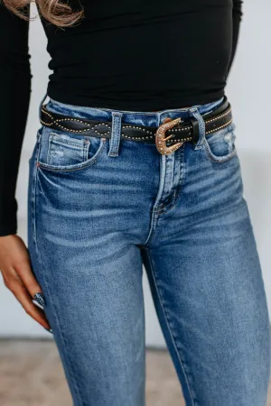 Zinny Studded Belt - Black